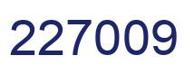 Number 227009 blue image