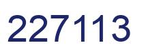Number 227113 blue image