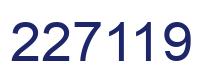 Number 227119 blue image