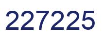 Number 227225 blue image