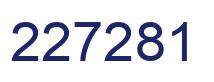 Number 227281 blue image