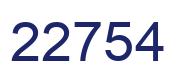Number 22754 blue image