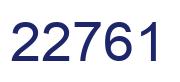 Number 22761 blue image