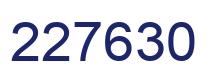 Number 227630 blue image
