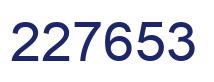 Number 227653 blue image