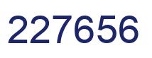 Number 227656 blue image