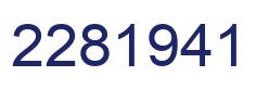 Number 2281941 blue image