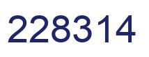 Number 228314 blue image