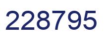 Number 228795 blue image