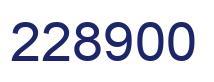 Number 228900 blue image