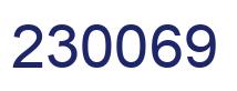Number 230069 blue image