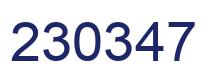 Number 230347 blue image