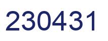 Number 230431 blue image