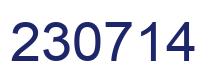 Number 230714 blue image