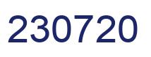 Number 230720 blue image