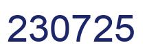 Number 230725 blue image