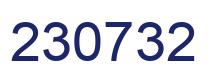 Number 230732 blue image