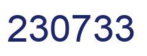 Number 230733 blue image