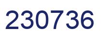 Number 230736 blue image