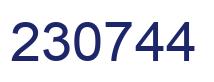 Number 230744 blue image