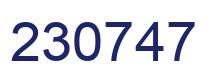 Number 230747 blue image