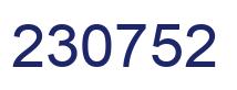 Number 230752 blue image