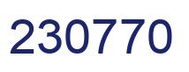 Number 230770 blue image