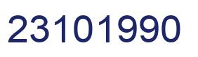 Número 23101990 imagen azul