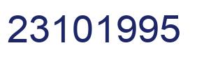 Número 23101995 imagen azul