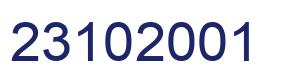 Number 23102001 blue image