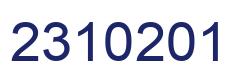 Number 2310201 blue image