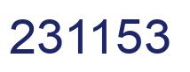 Number 231153 blue image