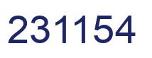 Number 231154 blue image
