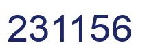 Number 231156 blue image