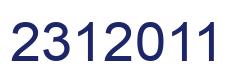 Number 2312011 blue image
