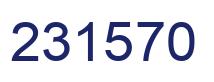 Number 231570 blue image