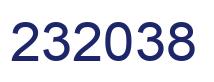 Number 232038 blue image