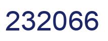 Number 232066 blue image