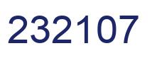 Number 232107 blue image