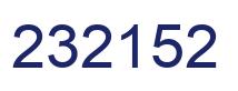 Number 232152 blue image