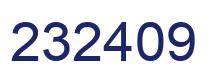 Number 232409 blue image