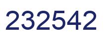Number 232542 blue image