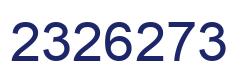 Number 2326273 blue image