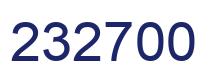 Number 232700 blue image