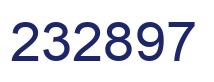 Number 232897 blue image