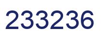 Number 233236 blue image