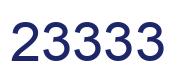 Número 23333 imagen azul