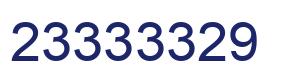 Number 23333329 blue image