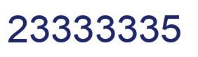 Number 23333335 blue image