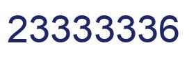 Number 23333336 blue image